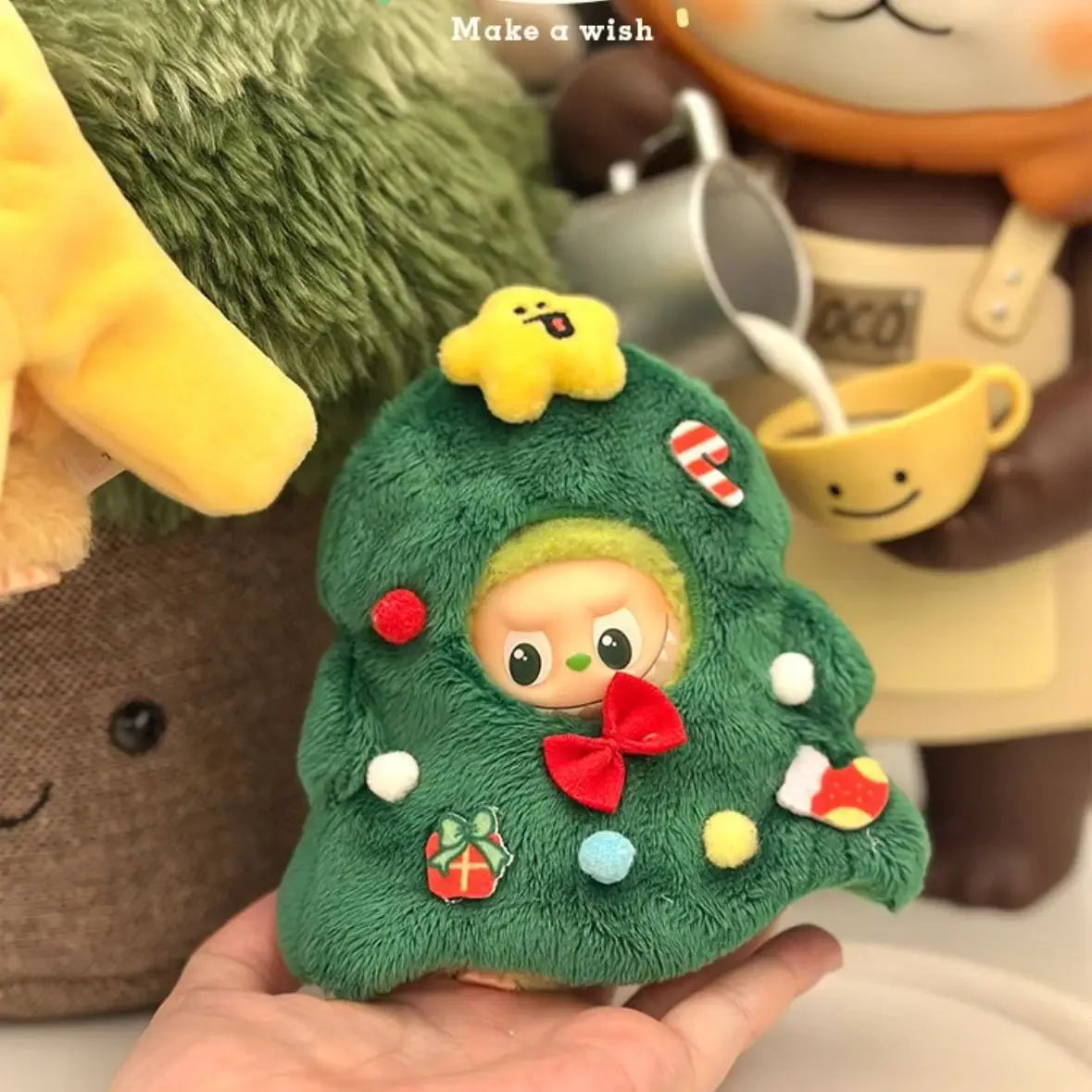 Voor Labubu Accessoires Kleding 4.0 Hartcode Kerstboom Banaan Mini Leuke Set Kerst Mode Verjaardagscadeau Geen Pop