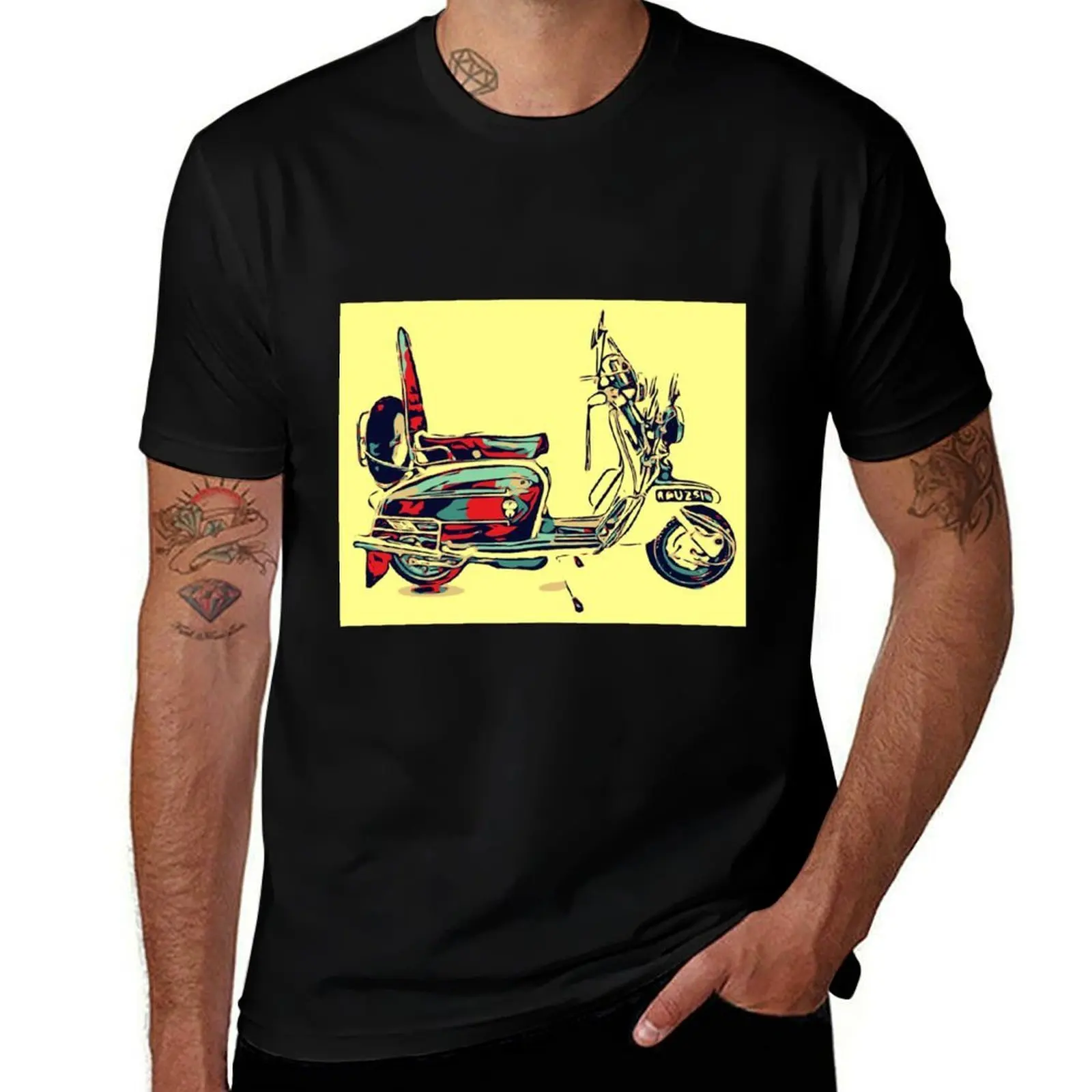 

Vintage Mod Lambretta T-Shirt man t shirts cotton funny t shirts man t shirt man designer T-shirt