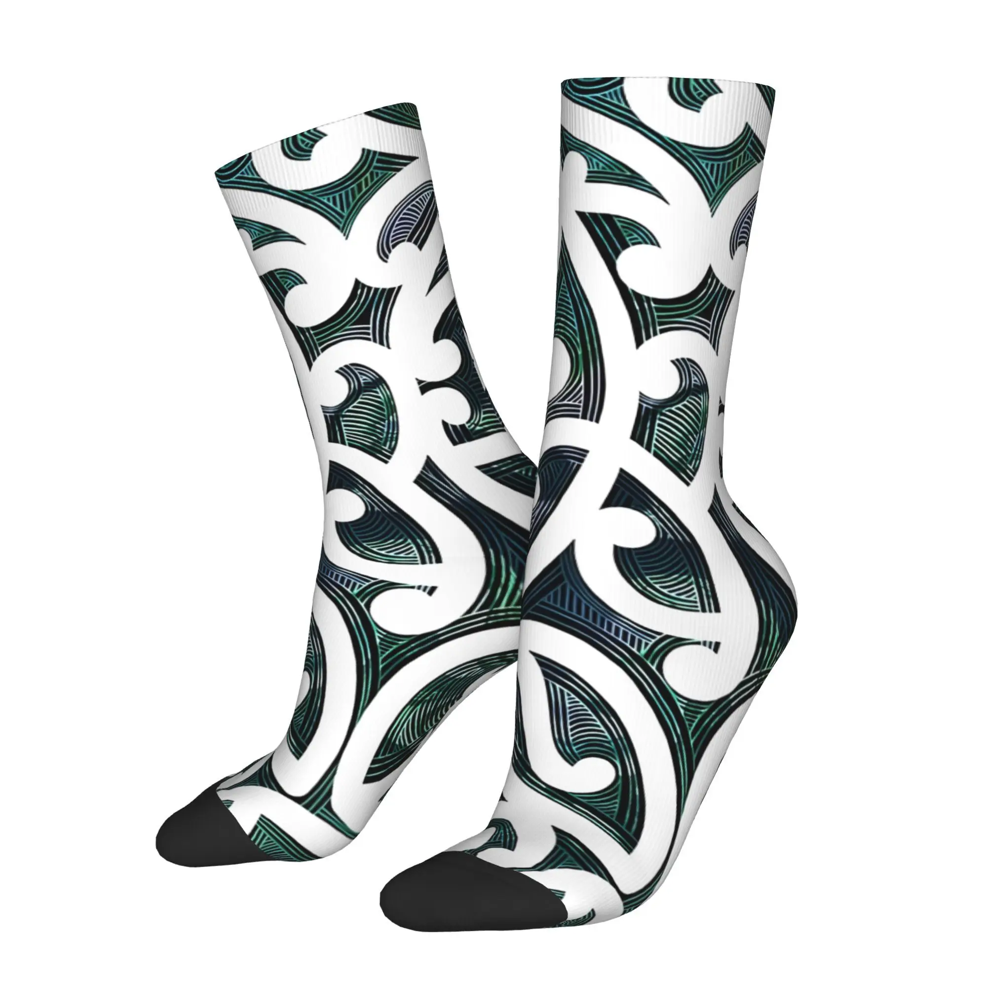 

Maori Pattern Men Novelty Athletic Socks Cycling Design for All Seasons