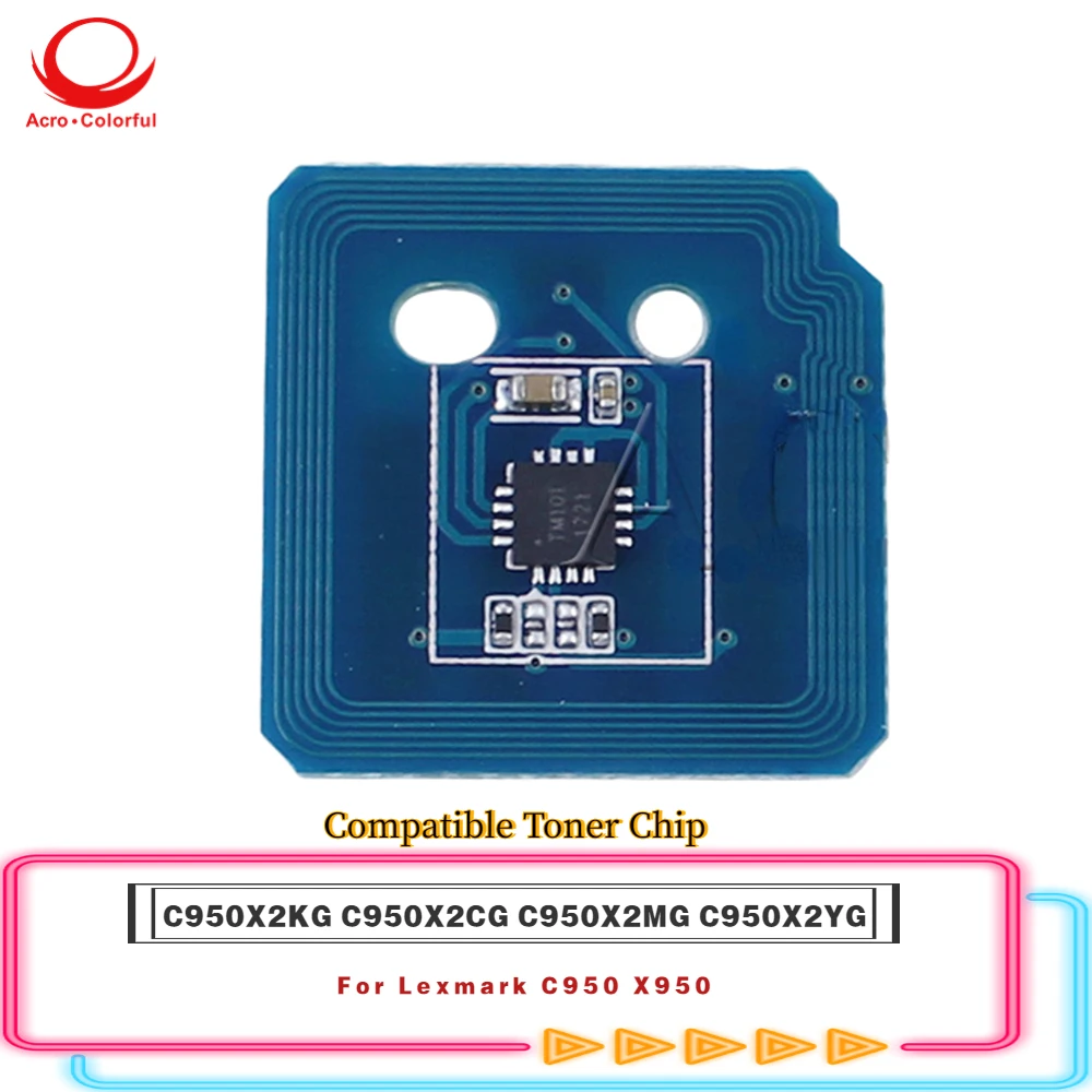 

Compatible C950X2KG C950X2CG C950X2MG C950X2YG Toner Chip For Lexmark C950 X950 Laser Printer Cartridge Chip