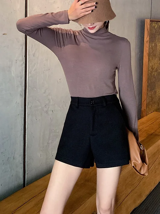 

High Waist Wide Leg Pants Bootcut Trousers Autumn Winter Woolen Outerwear Fashionable All-Match High Elasticity M5XL Women's ...