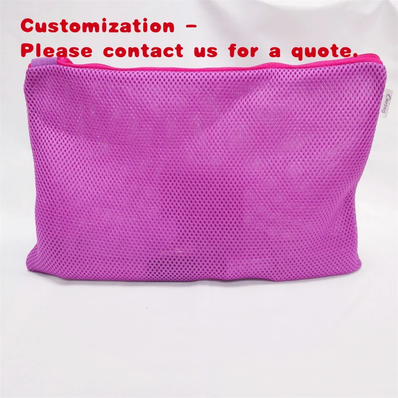 custom.Chuanghua Custom Zipper Reusable Washable Nylon Polyester Net Mesh Laundry Bag Bra Sock Clothes