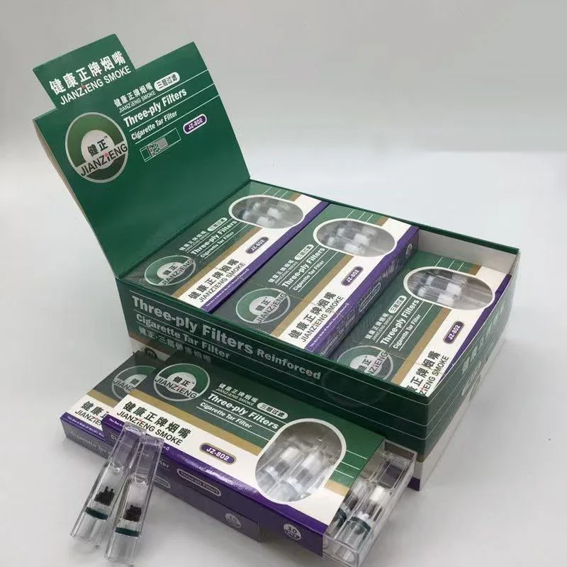10 Pcs / pack Disposable Filter Cigarette Holder Lip Mouthpiece Thick Cigarette Holder White Filter Cotton For 7.6mm Cigarettes