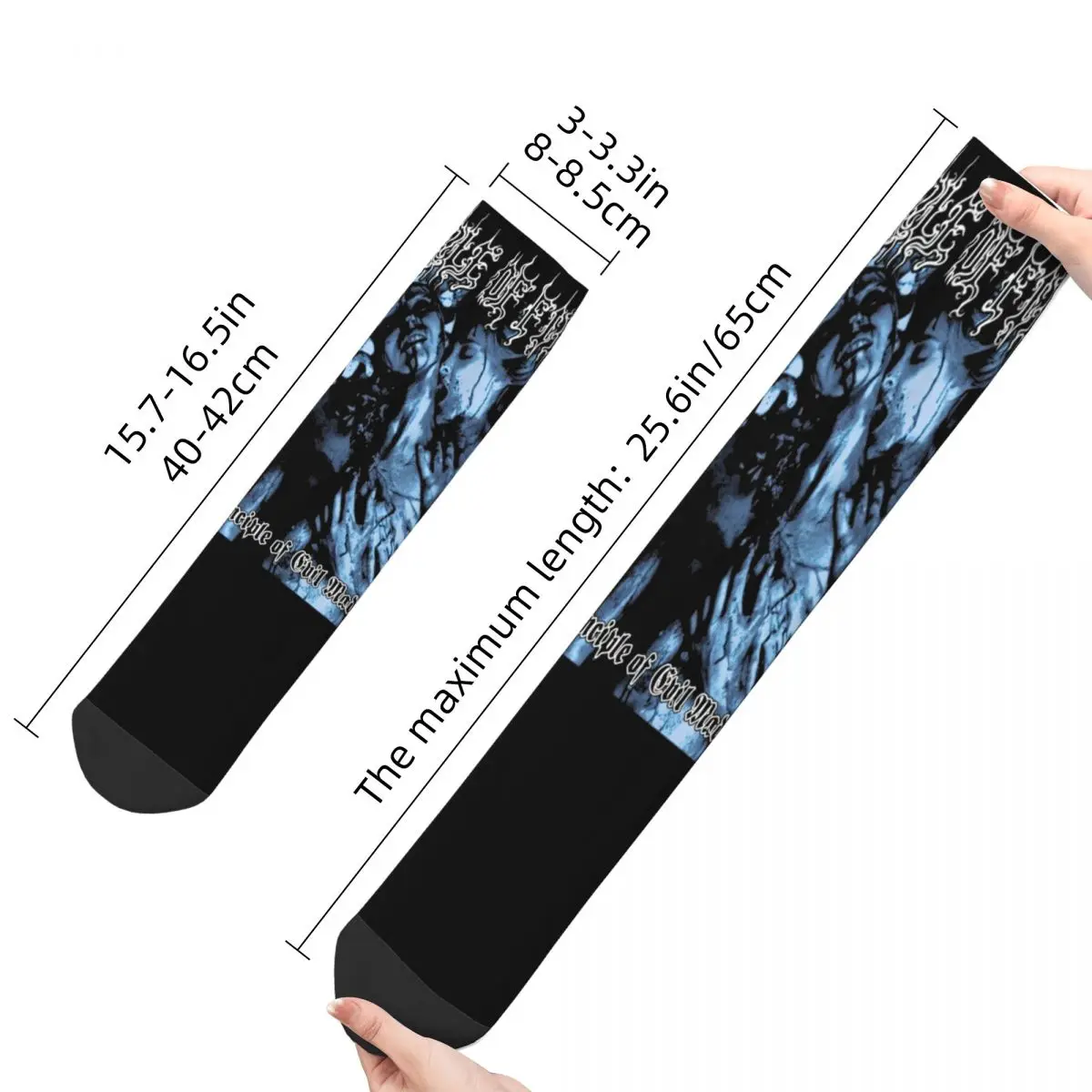 Male Cradle Of Filth Extreme Metal Band Socks The Principle of Evil Made Flesh Socks Product Middle TubeSocks Best Gift Idea