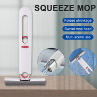 Mini Mop Space-saving Foldable Mini Mop Floor Cleaning Mop Cleaning Tool for Tabletop Bathroom Mini Hands-free Cleaning Mop