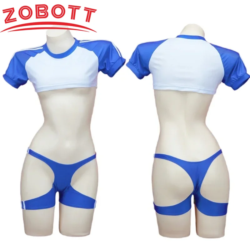 Japanese Student Gym Outfit Anime Short Gymnastics Uniform Cosplay Costume Women Shorts Set Role Play Underwear Hollow Lingerie