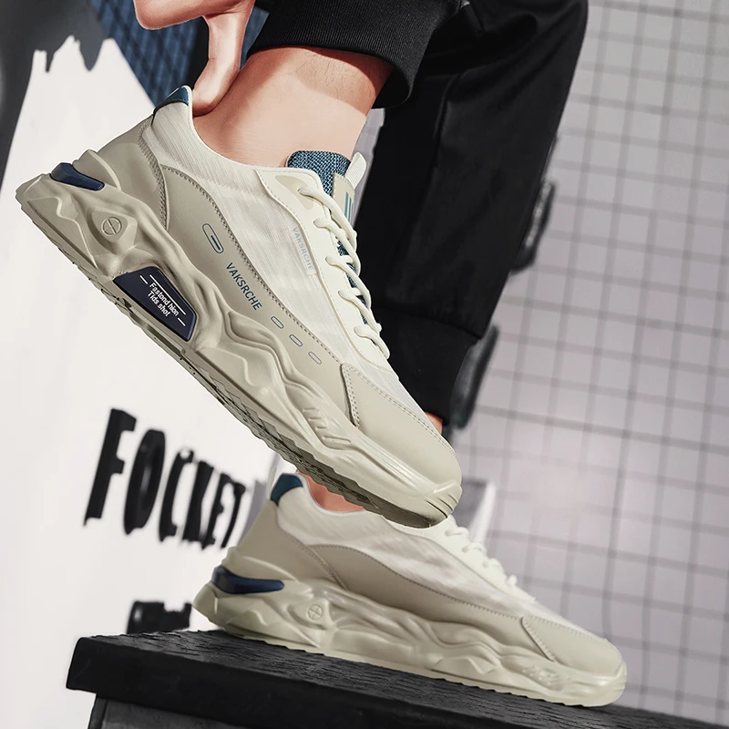 

Модные мужские туфли для папы весны/осени 2025 года — ультрапопулярные модные кроссовки с дышащей сеткой на толстой подошве, стильные и универсальные