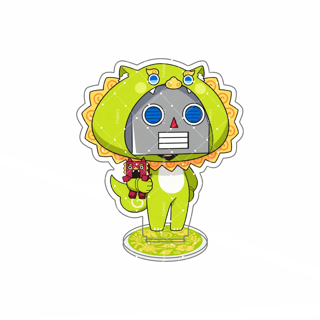 Anime Lycoris Recoil Blue Turtle Collab Series Cute Chibi Acrylic Stand Keychain Cosplay Character Model Desk Decor Collect Gift