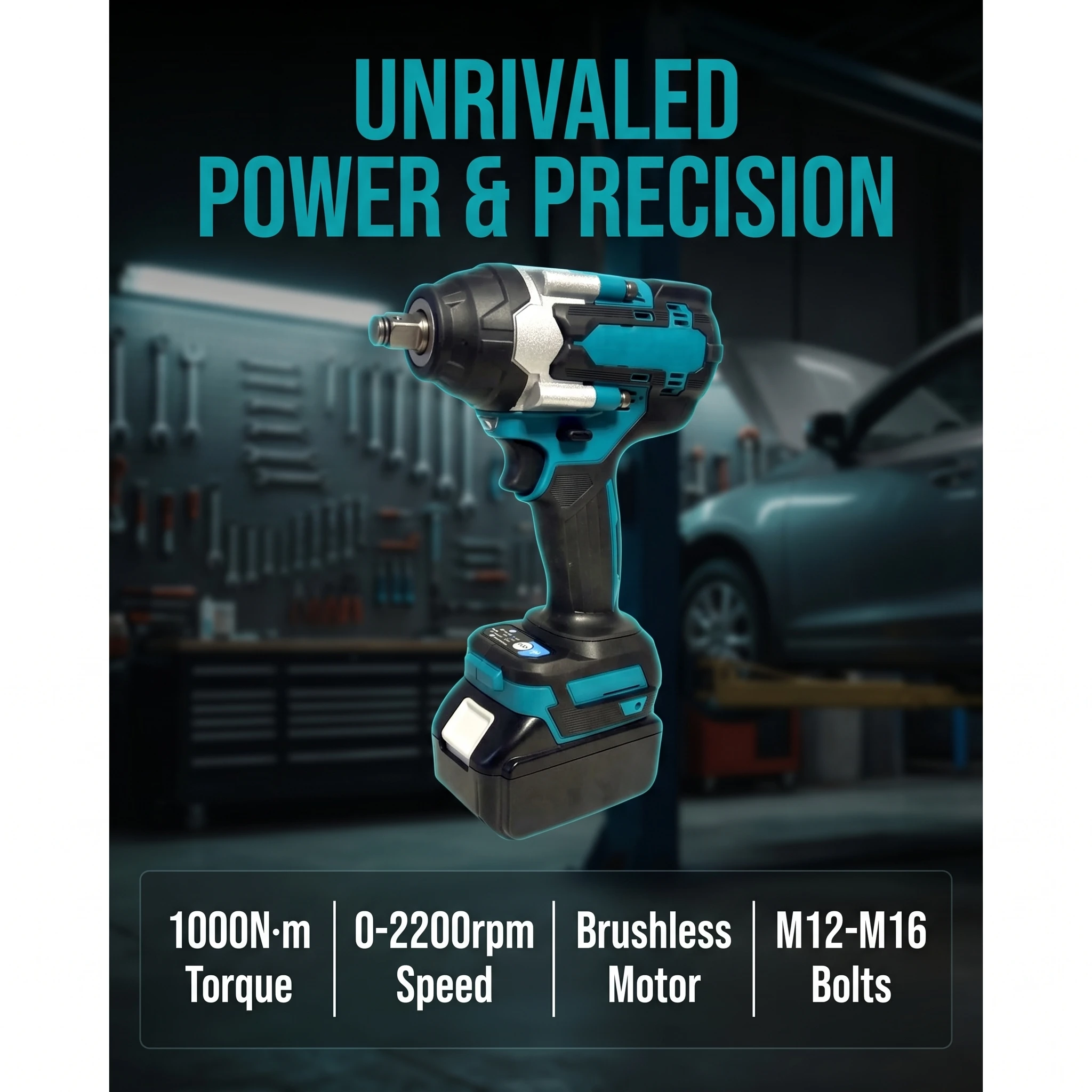

18V Brushless 700NM Electric Wrench Cordless Drill Screwdriver Free Delivery Large Torque Power Tools Torque Wrench