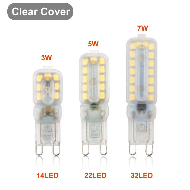 3X G9 LED Light Bulbs 220V 110V Spotlights 2835 Dimmable Bright Home Chandelier Lamps 3W 5W 7W Replace 30W 40W Halogen Ampoule