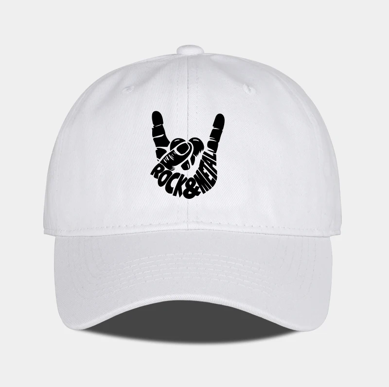 Rock & Metal Hand Gesture Baseballkappe, verstellbar, Unisex, Streetwear, Heavy Metal Fan-Hut – Detail 3