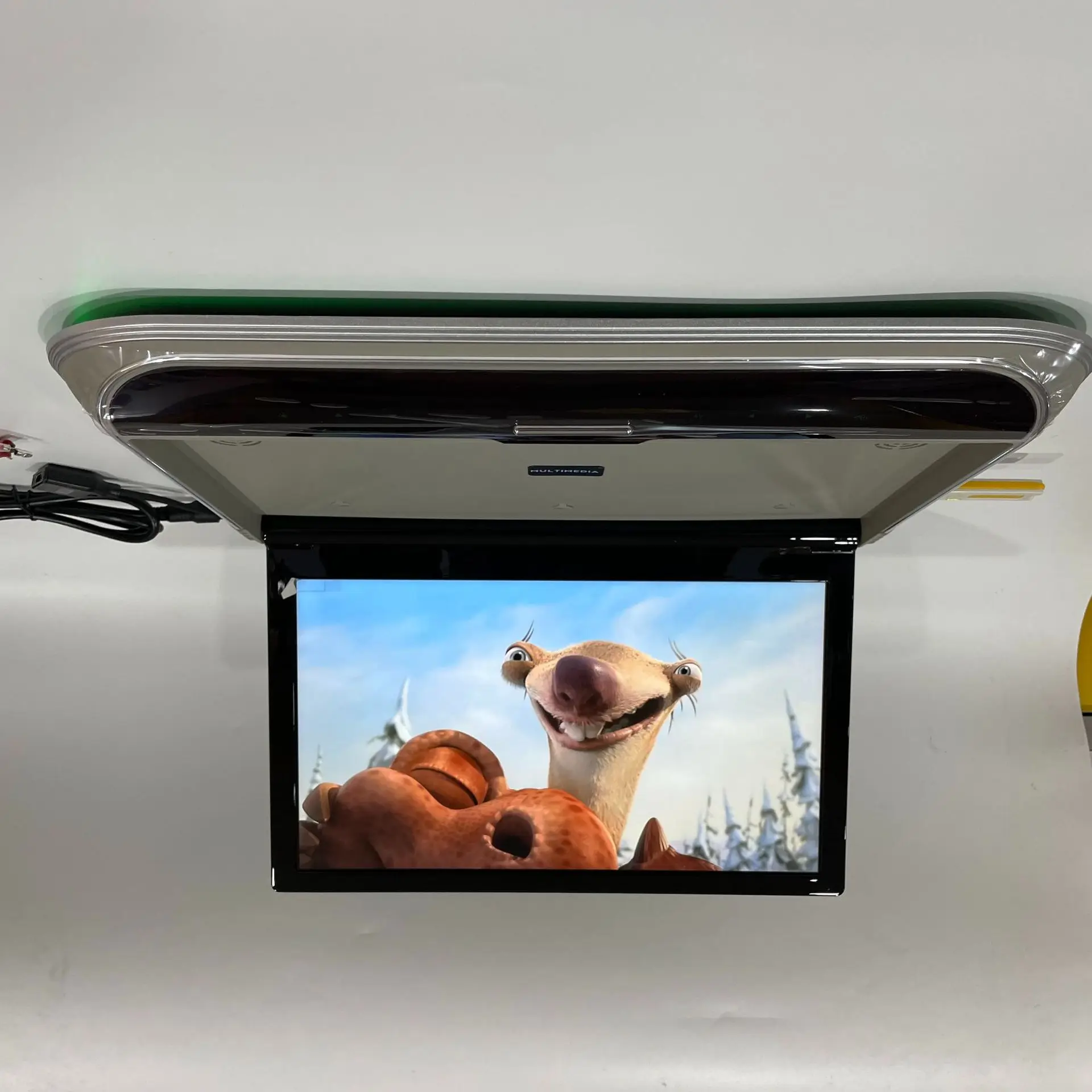 15.6 بوصة IPS اللمس سقف السيارة التلفزيون العالمي سقف السيارة الذكية أندرويد فليب التلفزيون التحكم عن بعد سقف قابل للطي للسيارات #2