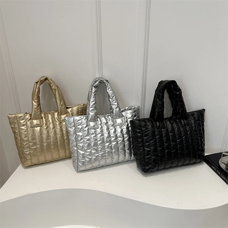 

Large Capacity Ladies Tote Bag Soft Padded Solid Color, Elegant Casual Handbag for Work, Travel, Shopping, Daily Use