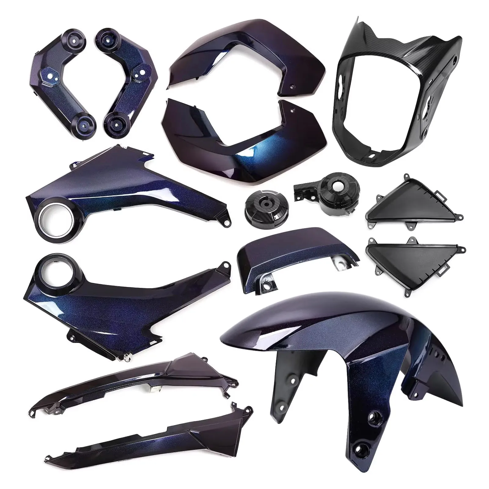 

Motorcycle Fairing Kit in ABS Material Compatible with Honda Grom Msx 125 SF 2013-2016, Purple Color with Chromatic Effect