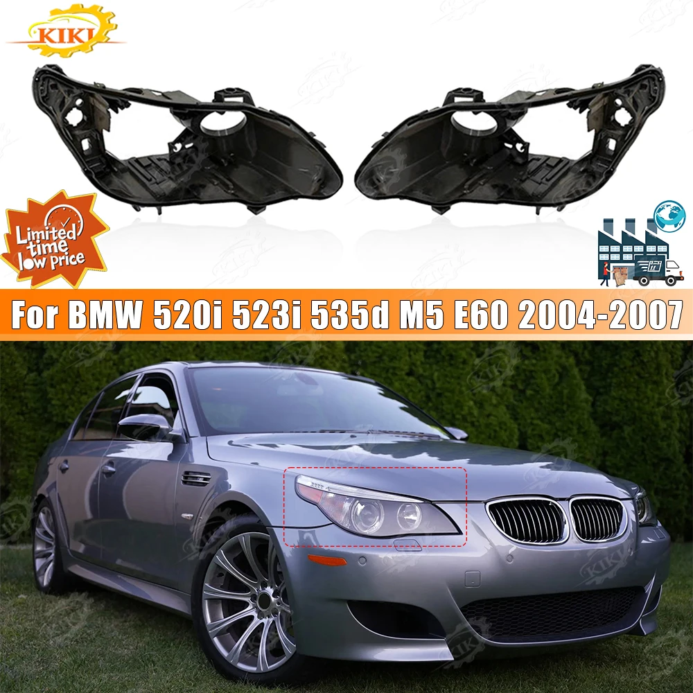 

Fit for BMW M5 E60 520i 523i 525i 2004-2007 Headlight Housing D1S Base Model Headlight Base Black Housing with Flexible Hose