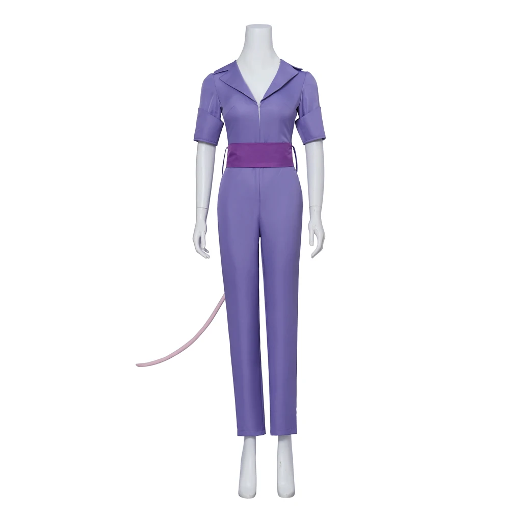 Gadget Hackwrench Cosplay Costume Jumpsuit For Women's Clothing Purple Bodysuit With Belt  Women Leisure Jumpsuit