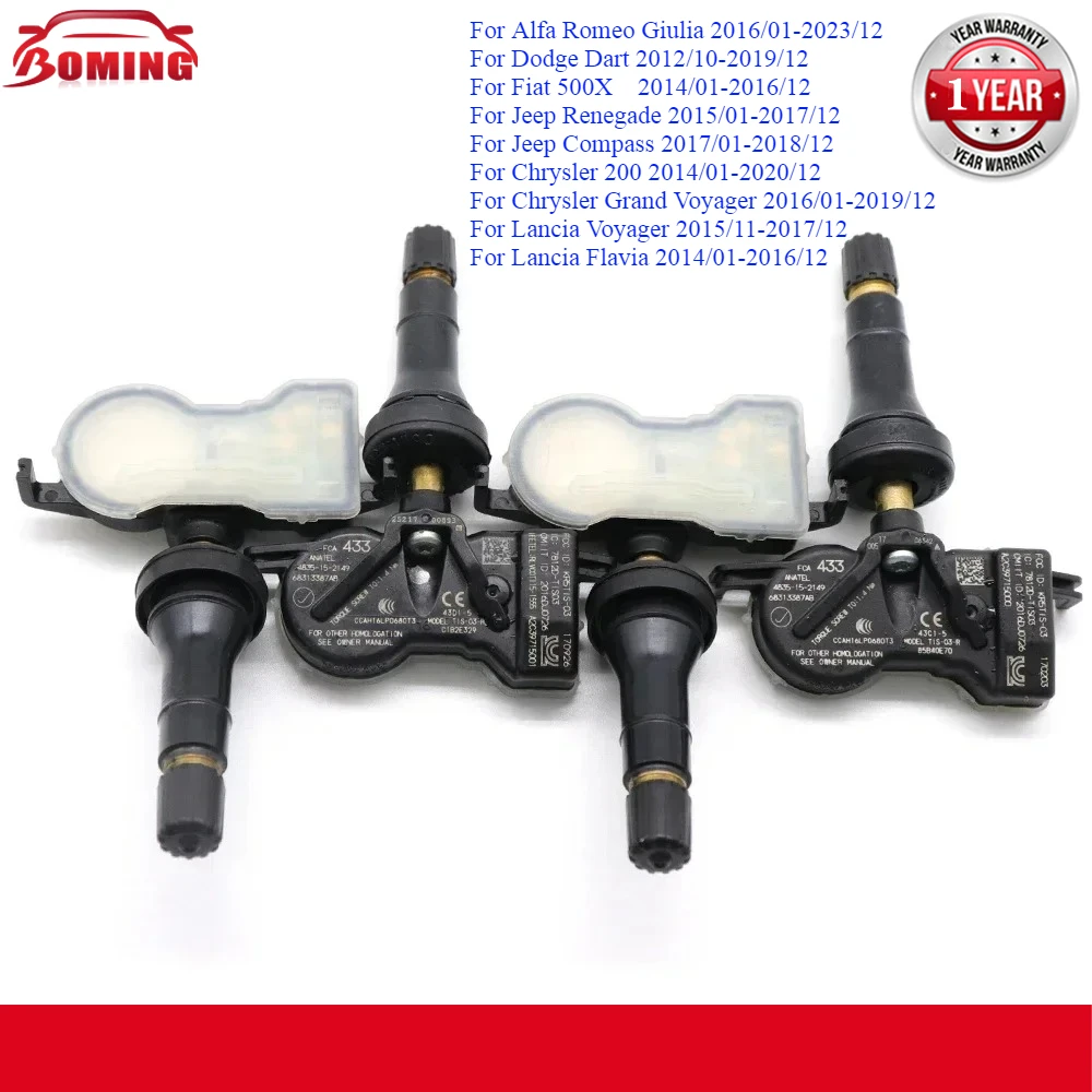 

Новый датчик давления в шинах TPMS 53305555 68313387AB 433 МГц для Chrysler Pacifica 200 Dodge Durango Dart Jeep Grand Cherokee Fiat
