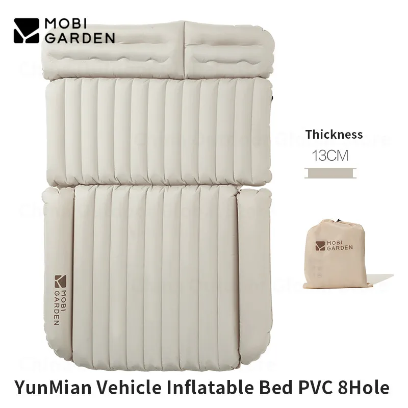 

MOBI GARDEN Vehicle PVC Inflatable Bed 2.8KG Portable Thickened Sleeping Mat 2Persons Camping Tent Air Cushion 8 Air Chamber