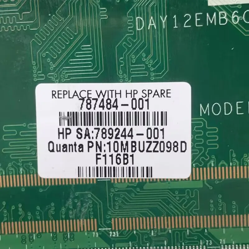 Carte mère d'ordinateur portable pour HP 17-F, 787484 entièrement testée, bonne carte mère, 787484, 501, 787484, 601, 789244, 100%, 001 avec processeur SR1YW N3540, DAY12EMB6C0