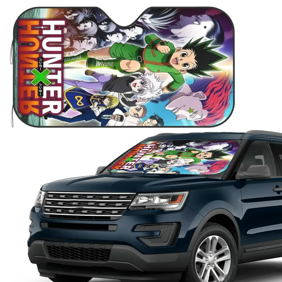 

Anime Hunter X Hunter Sunshade Windscreen Car Front Windshield Window Sun Visor Accessories Covers