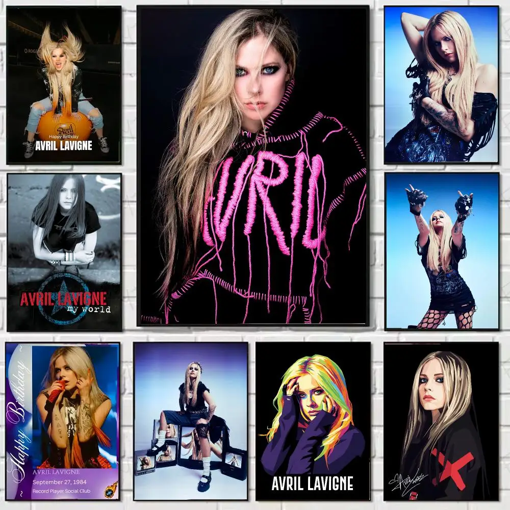 Singer Punk A-Avril Lavigne Poster Stickers, suitable for game rooms, bedrooms, corridors, home wall art decor, gifts