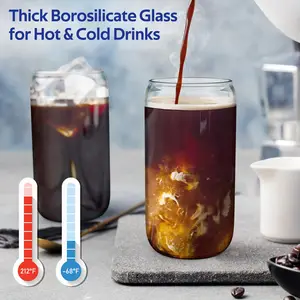 Glasglas transparent mit Holz- und Strohdeck 8 Hauptverkäufe Boi Cup - №2