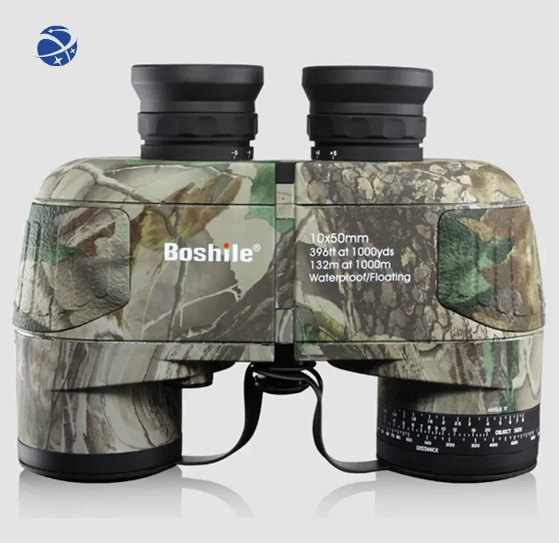 Boshile Binoculars 10x50 Zoom Telescope With Built-in Rangefinder Binocular HD High Times Waterproof For Hunting