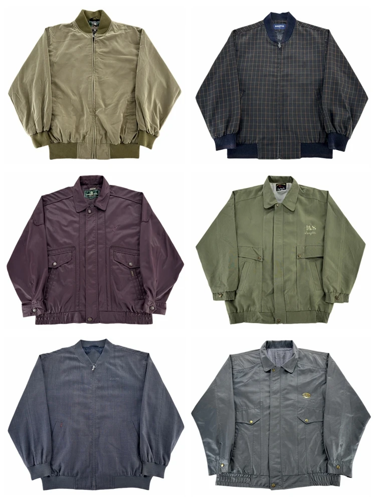 

Retro Vintage Baseball Jaet Spring Autumn Cotton Workwear Ameika Sle Worn in Look Hong Kong Sle Jaet Youth Faion