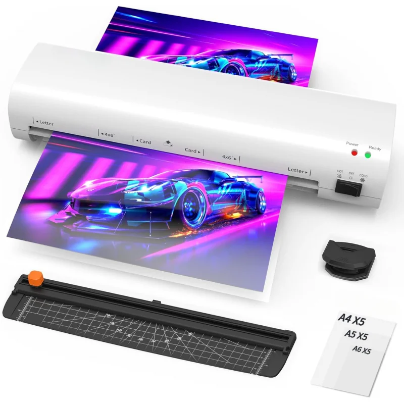Rapid Preheating Hot and Cold Laminating Machine A4 The Plastic Sealing Machine Automatically Feeds the Film Without Warping