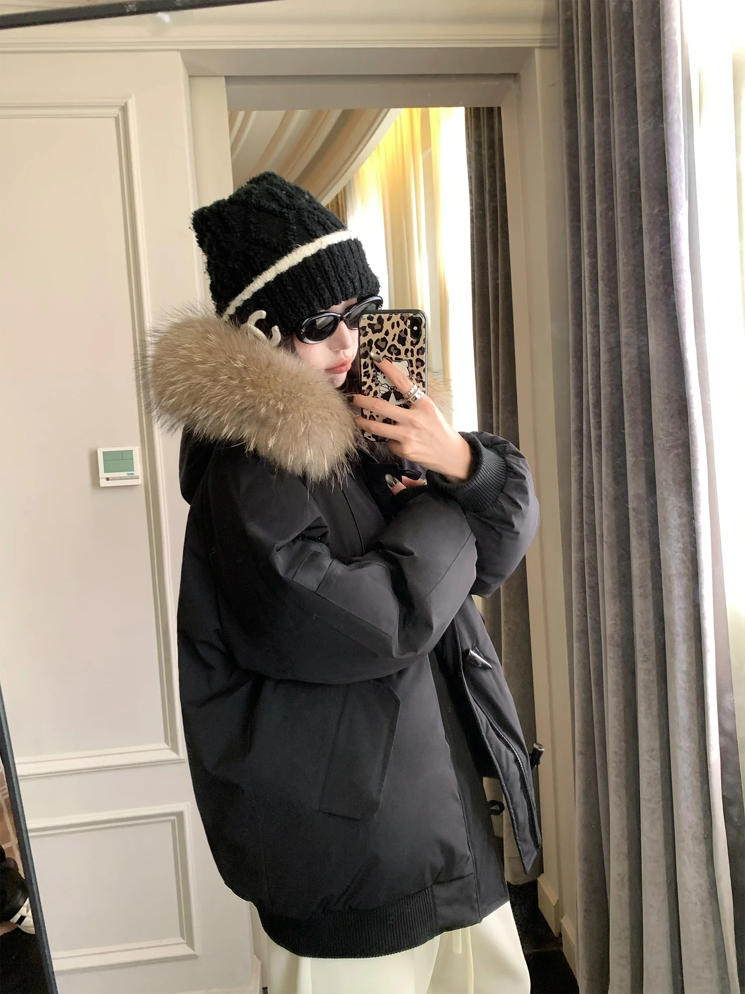 

Женская пуховая парка Hhi Winston Conicle с капюшоном и меховым воротником, зимняя, дизайнерская, длинная, белая, с наполнителем из пуха