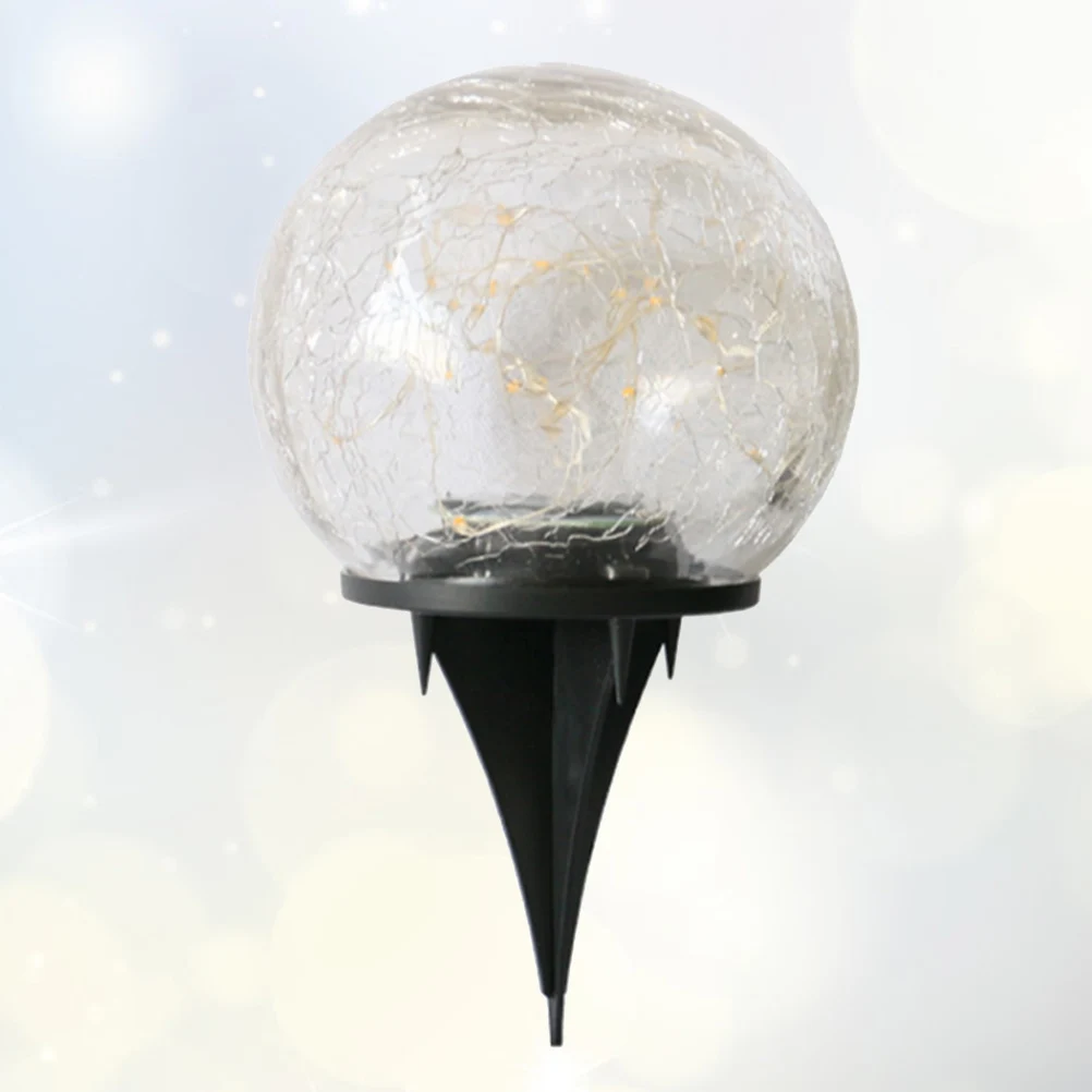 

Solar Stake Lights Outdoor Crack Ball Lamp Water Proof Landscape Balls for outside