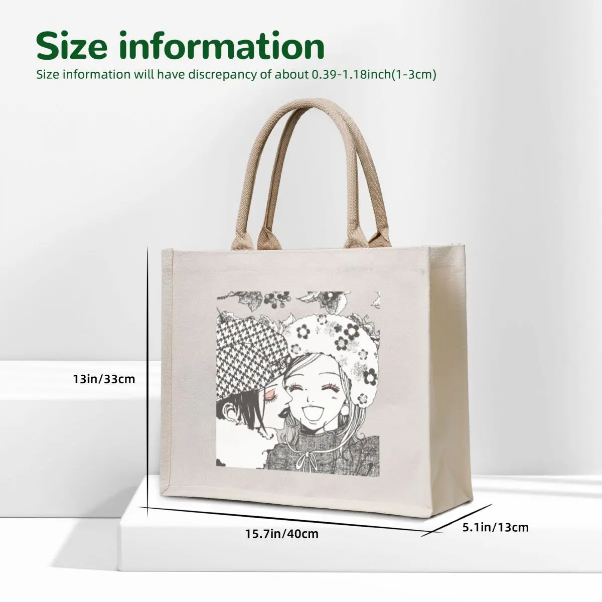 Nana Osaki And Nana Komatsu Anime Sticker Tote Bag Women's shopper bag shopping bag canvas bags