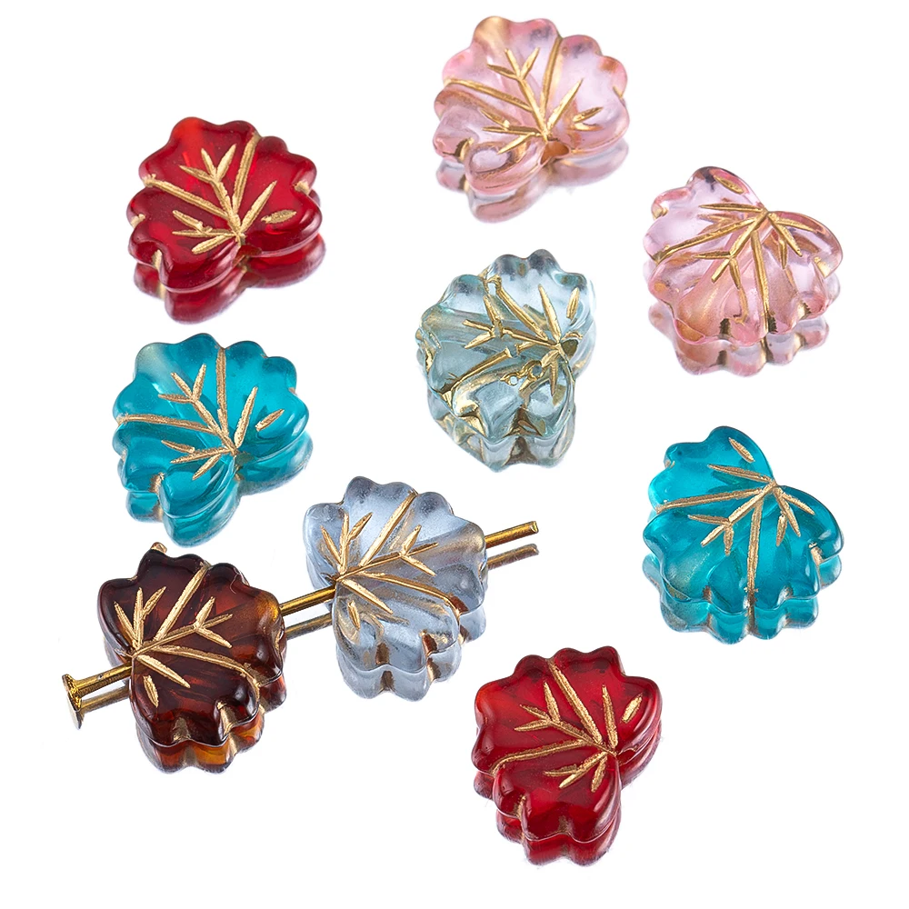 

50pcs 100pcs 10.5x13mm Acrylic Leaf Bead Charms Tree Leaves Pendant Cute Charms Earring Charm DIY Necklace Jewelry Crafts Making