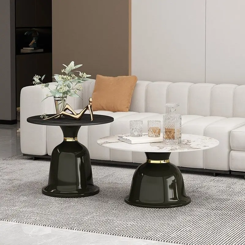 

m Light Luxury Coffee Table Living Room Home Sofa Side Table Creative Rock Plate Corner Tables Bedroom Leisure Tables m