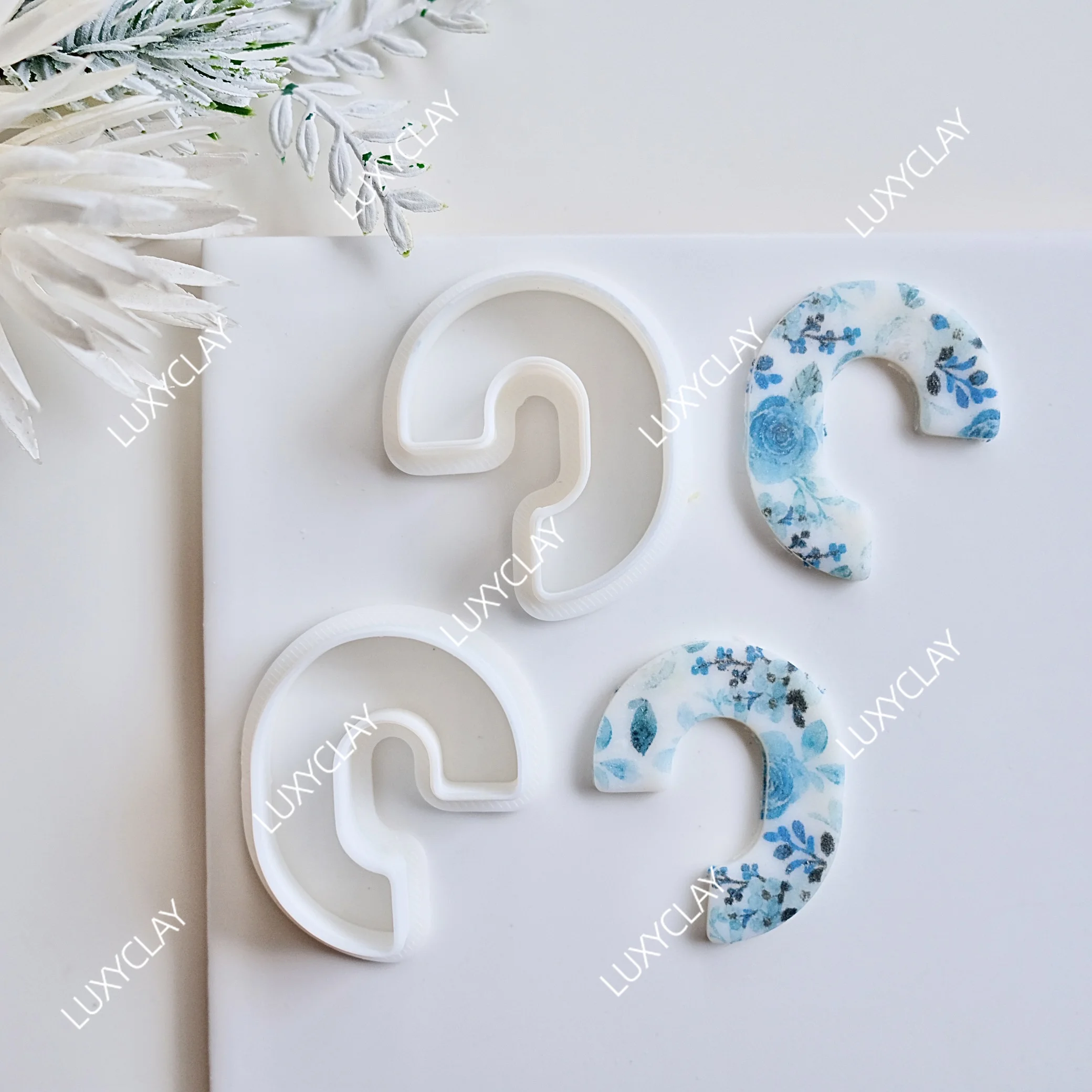 2pcs Hoop Semi Circle Polymer Clay Cutters Geometric Circle Hoop Clay Earring Cutter Letter C Shape Jewelry Maker Supplies