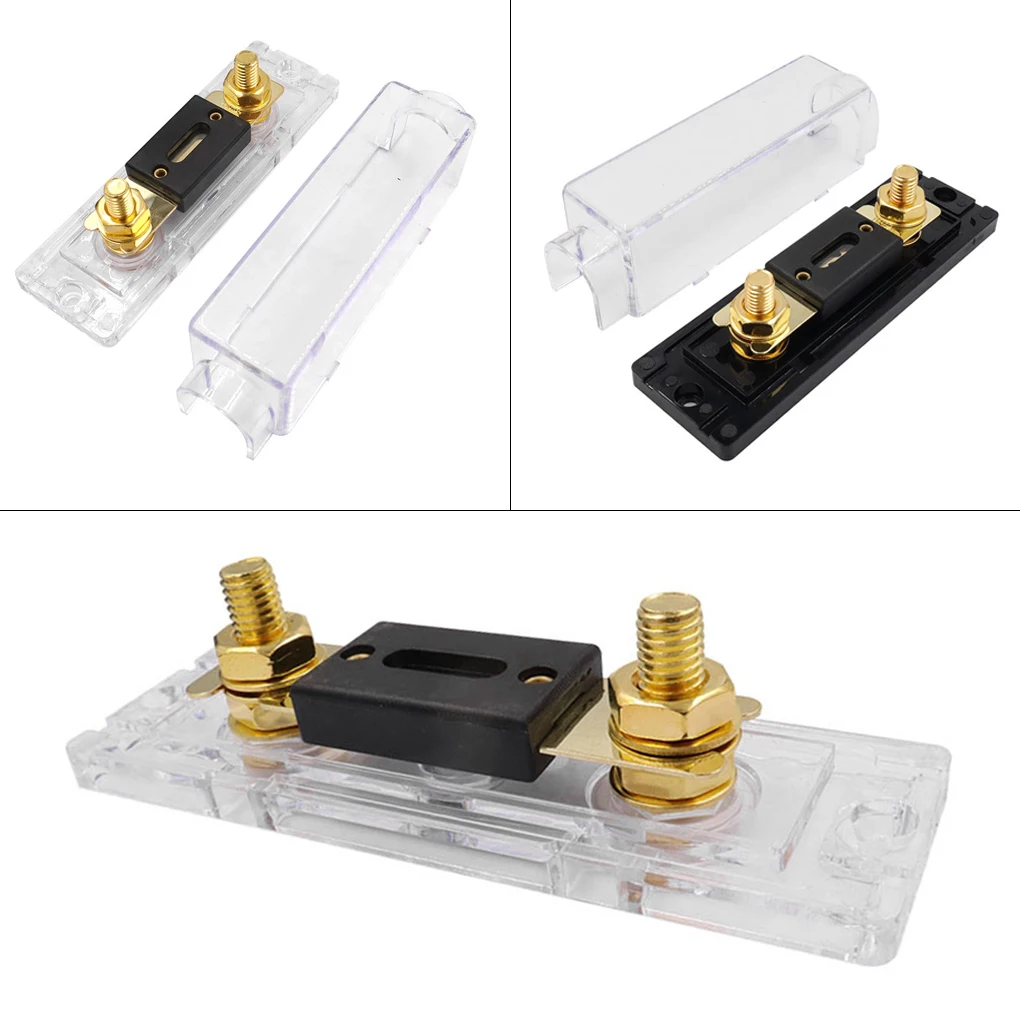 2/3 Car Audio System With Durable Alloy And Brass-copper Fuse Holder High-performance Anl Fuse Holder transparent 60A