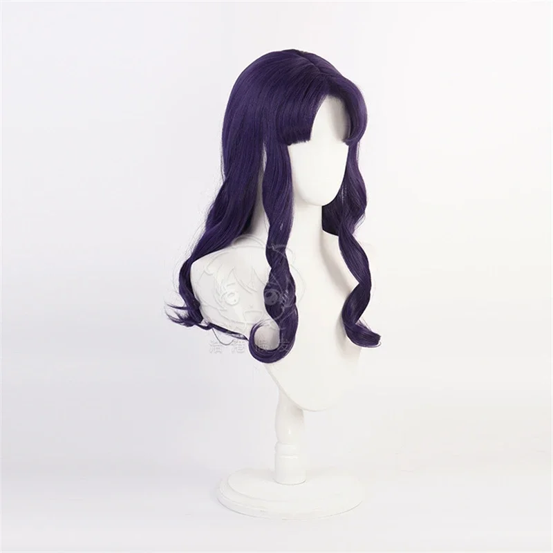 Katsuragi Yato cosplay wig women purple long wavy fake hair Katsuragi anime role play wigs