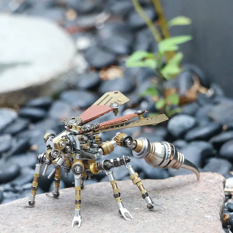 

Dragonfly flying ant firefly wasp insect 3d three-dimensional metal puzzle mechanical building block handmade toy creative gift