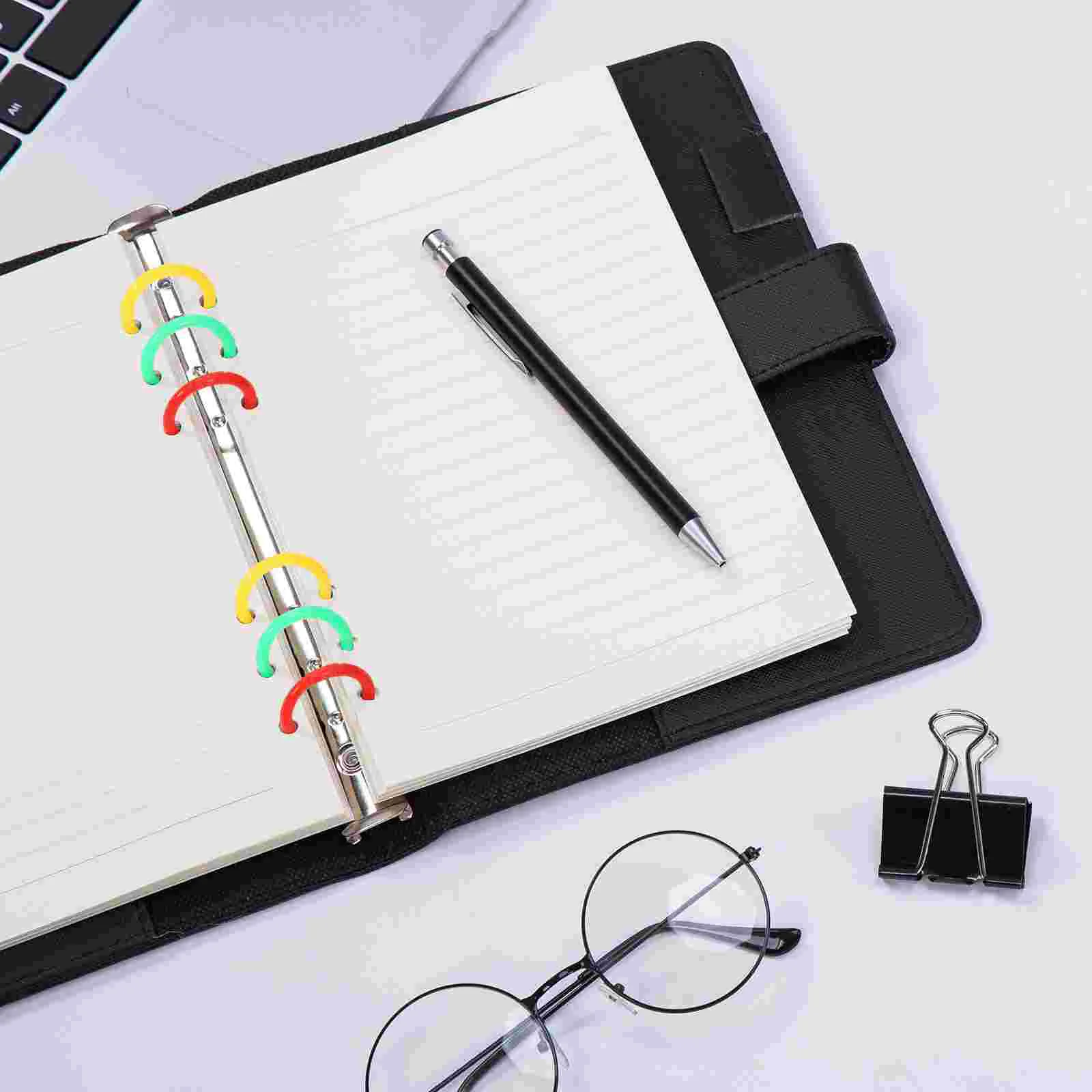 120 Pcs Split Ring Binder Rings Blank Cards Craft Poster Crafts Paper Book Notebook Discs Plastic Child Office Binding