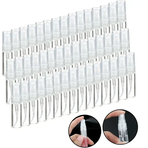 20/30/50/100 Uds 2ml 3ml 5ml 10ml Mini botella de Perfume de vidrio transparente atomizador viales de vidrio vacíos botella de viaje de vidrio con pulverizador de niebla