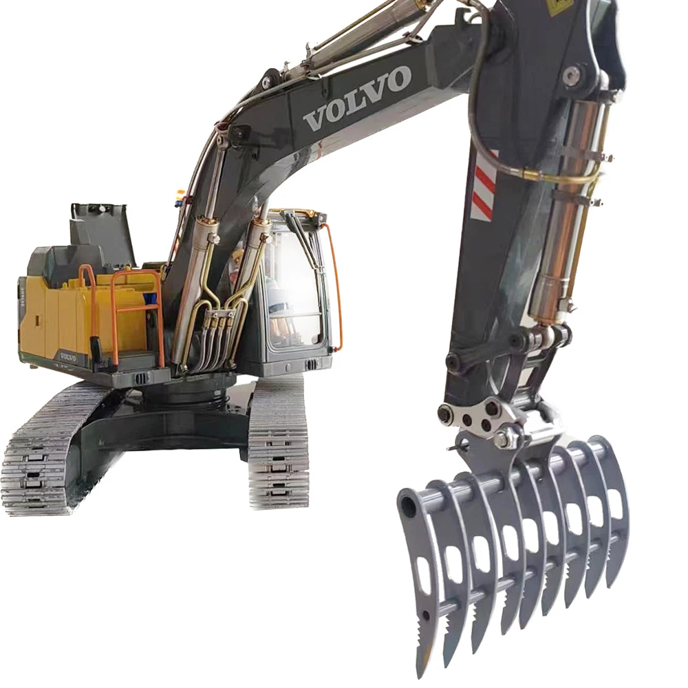 Double E E010 Metal Bucket Electric Winch Ripper Quick Connector For EC160 E111 RC Excavator Model Upgrade Parts