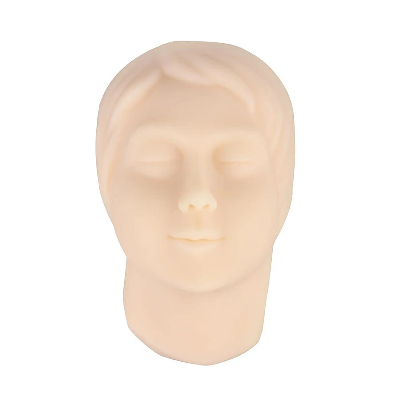 Silicone Mannequin Head Simulation Facial Injection Training Practice Skin Stitching Female Makeup Model
