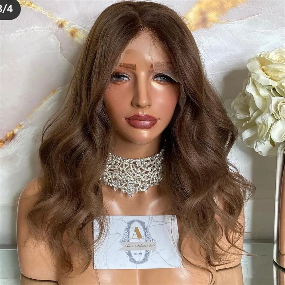 

Брюнетка Коричневый Волнистый Выделенный Синтетический Парик Фронта Шнурка Цветной Плечо Волнистый Парик Омбре Темные Корни Блондинка Парик Для Женщин Ежедневное Использование