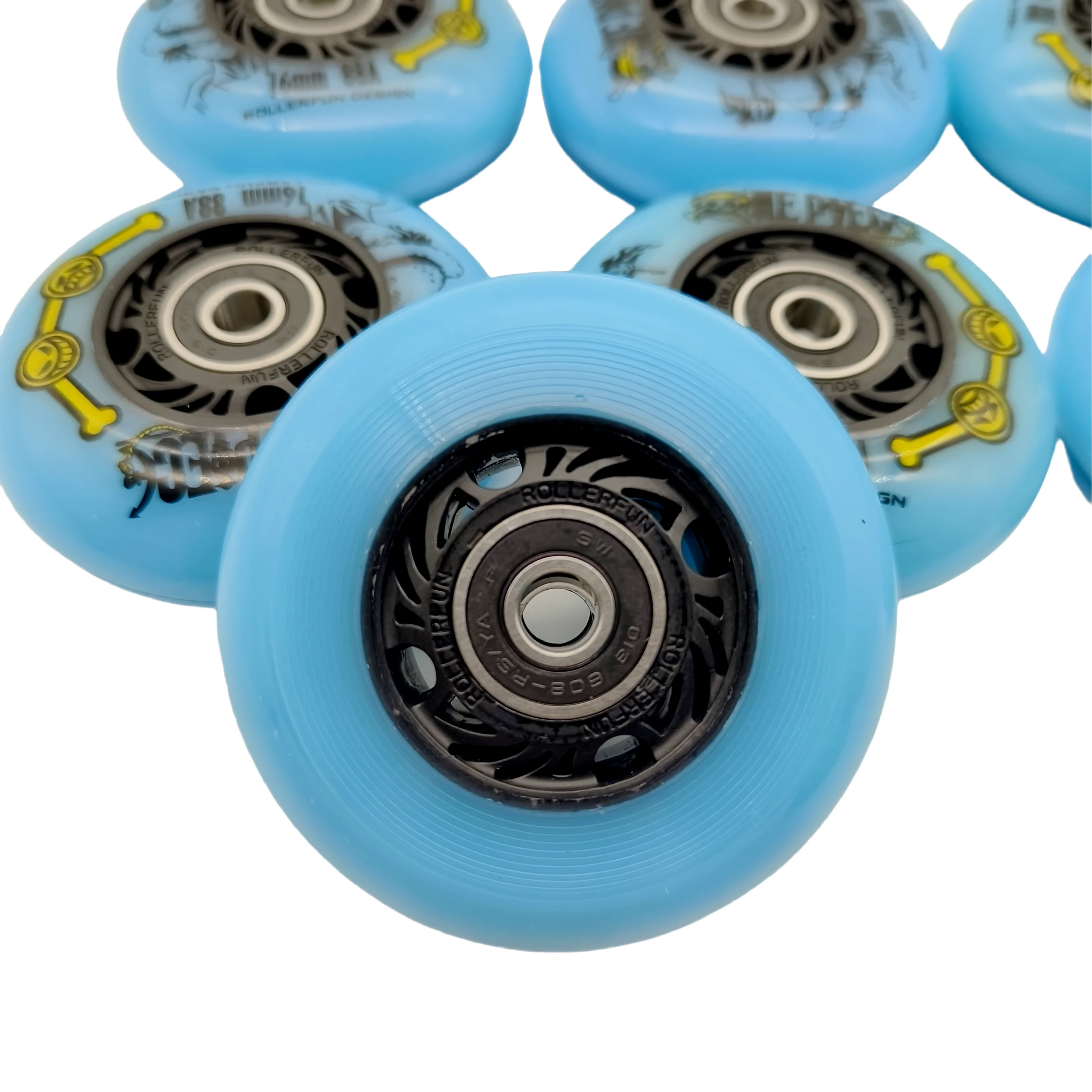 Roue à roulettes pour skate en ligne, roue market, roue de freinage, 92A, 72, 76mm, dureté 80mm, 8 roues par lot