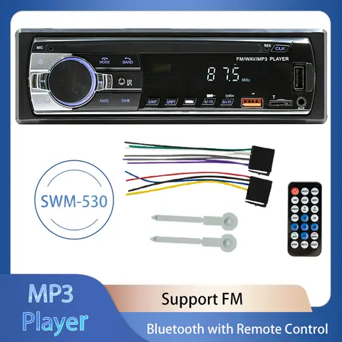 Araba Radyo 1 din Stereo Çalar Dijital Bluetooth Araba MP3 Çalar 60Wx4 FM Radyo Stereo Ses Müzik USB/SD Dash AUX Girişi ile