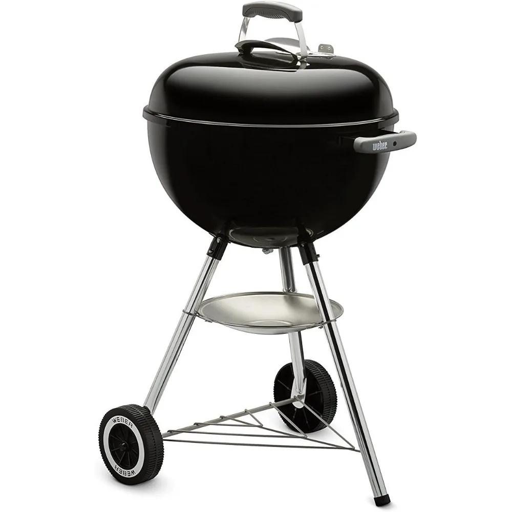 

Original Kettle Charcoal Grill 18 Inch Black Classic Outdoor BBQ with One Touch Cleaning and Temperature Dampers