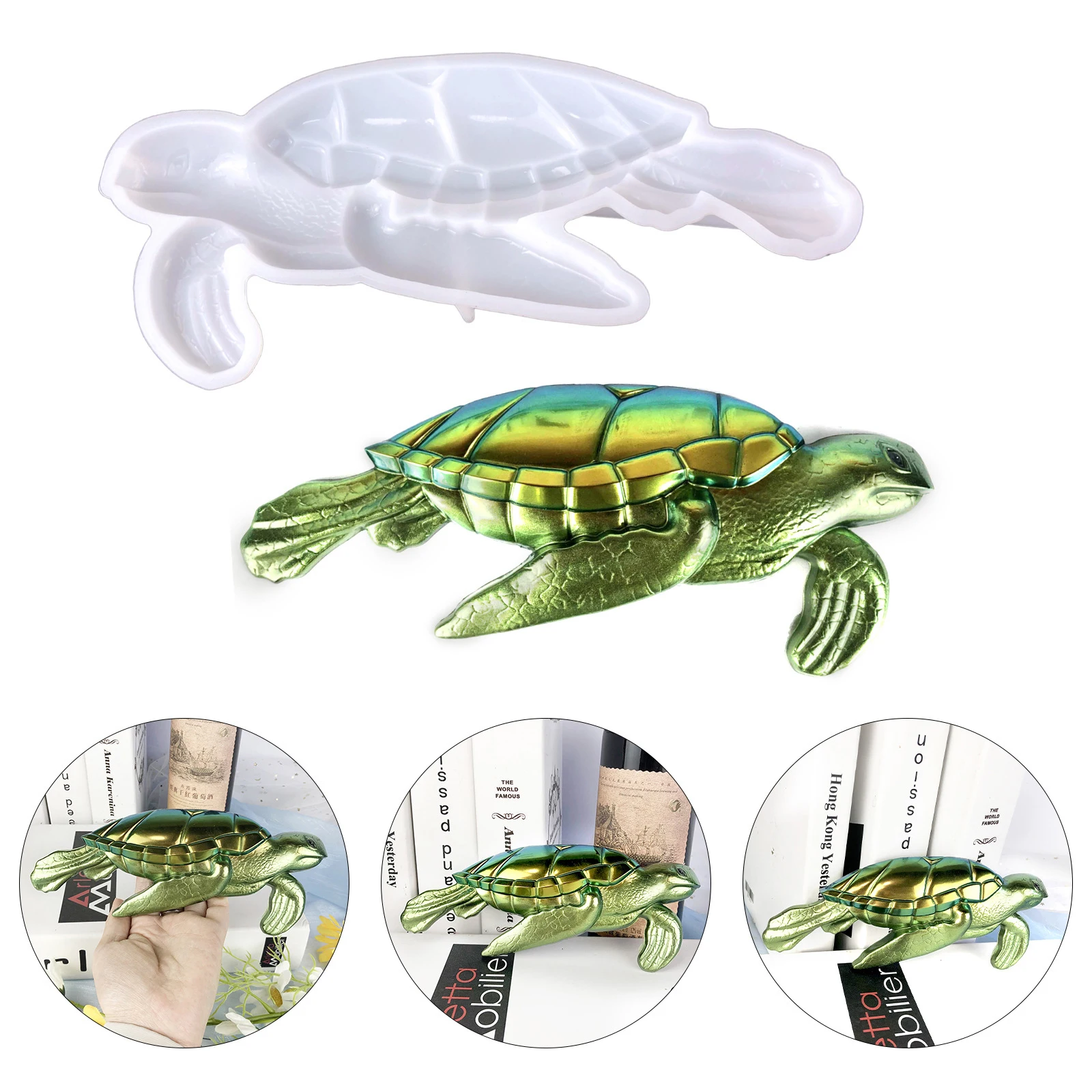 Sea Turtle Resin Molds Silicone Animal Epoxy Resin Mold Turtle Silicone Mold for Epoxy Resin Wall Desktop Cabinets Decor