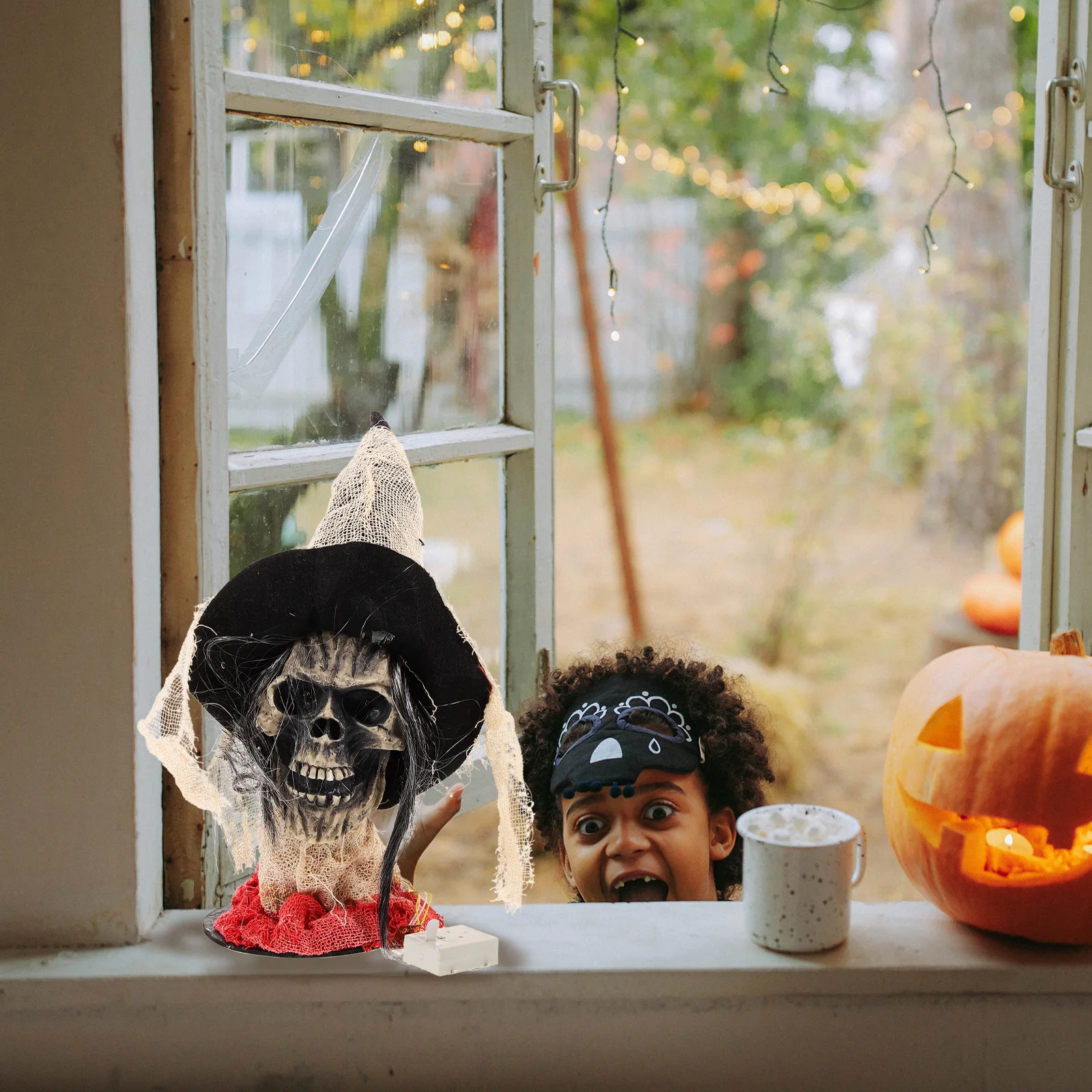 

Ghost Head Hanging Halloween Decoration Plastic Home Fall Ghosts -Free Lightweight PendantHaunted House Festival