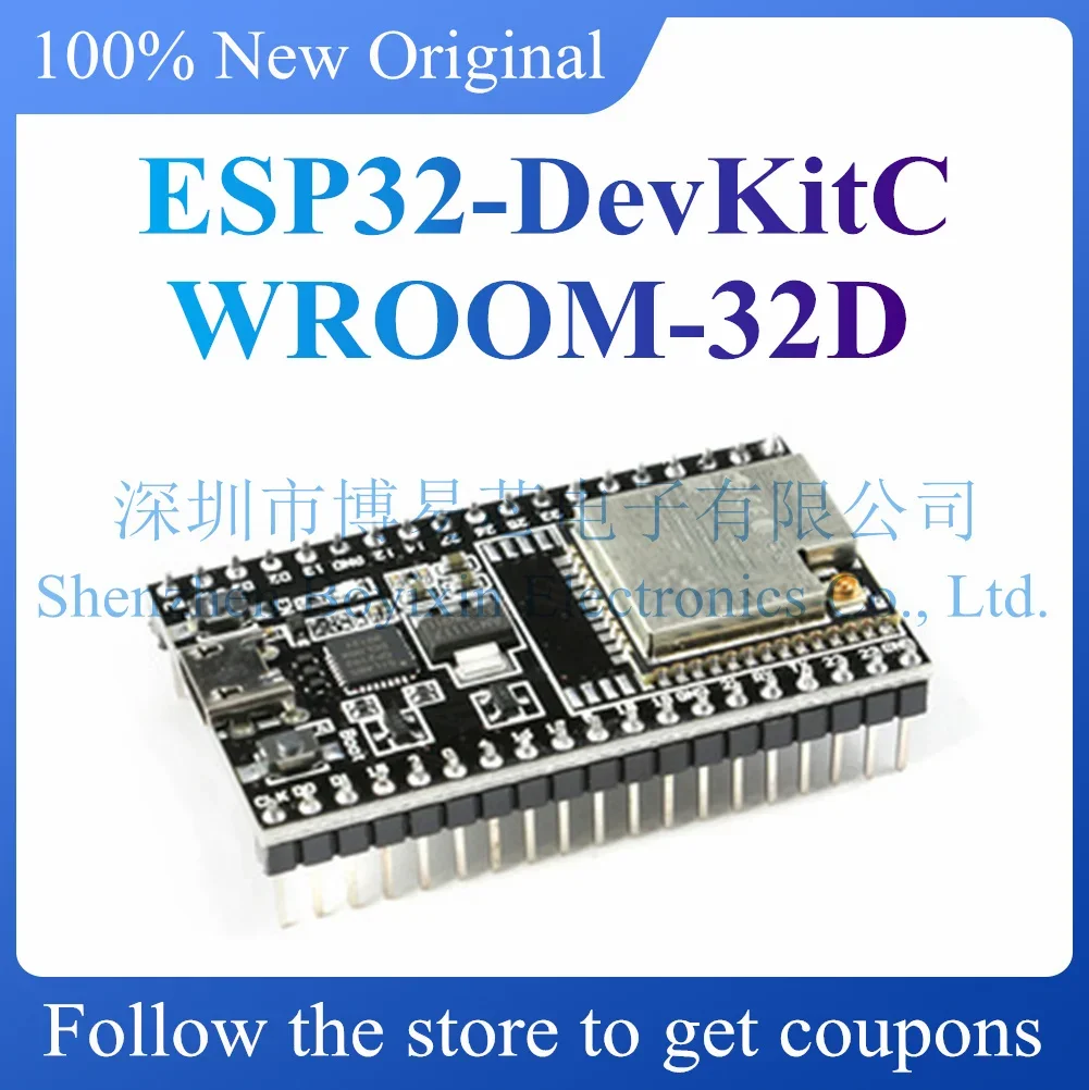 Placa de desenvolvimento ESP32-DevKitC original e autêntica equipada com módulo WROOM-32D/U