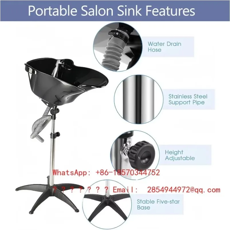 2027   Mobile Vertical Lifting Washbasin, Hair Salon Sitting Washbasin, Beauty Salon Movable Washbasin